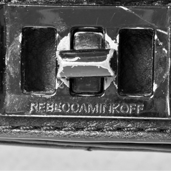 REBECCA MINKOFF Quilted Love Leather Crossbody Bag Purse Luxury Minimalist - Picture 13 of 17